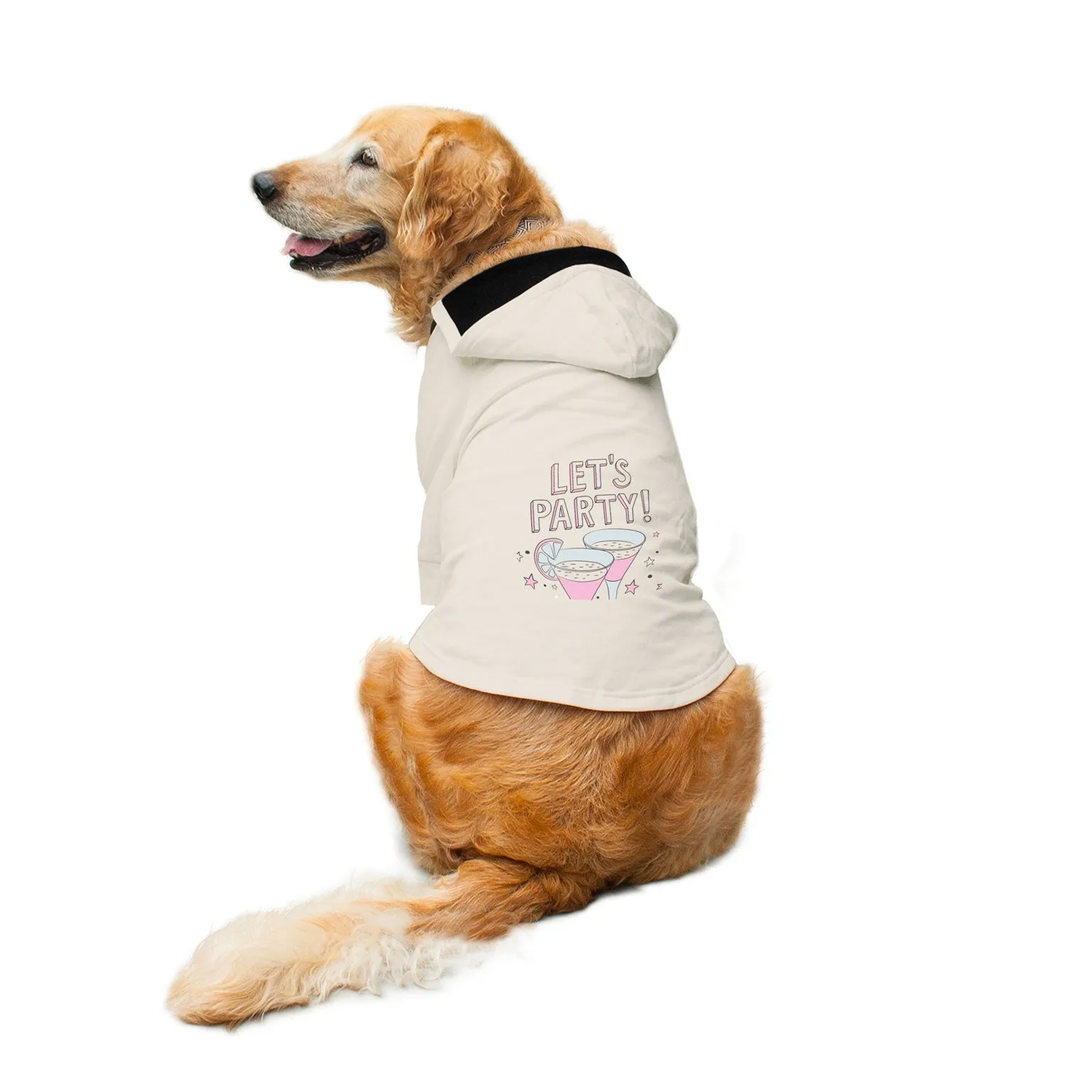 "Let's Party" Printed Dog Hoodie Jacket