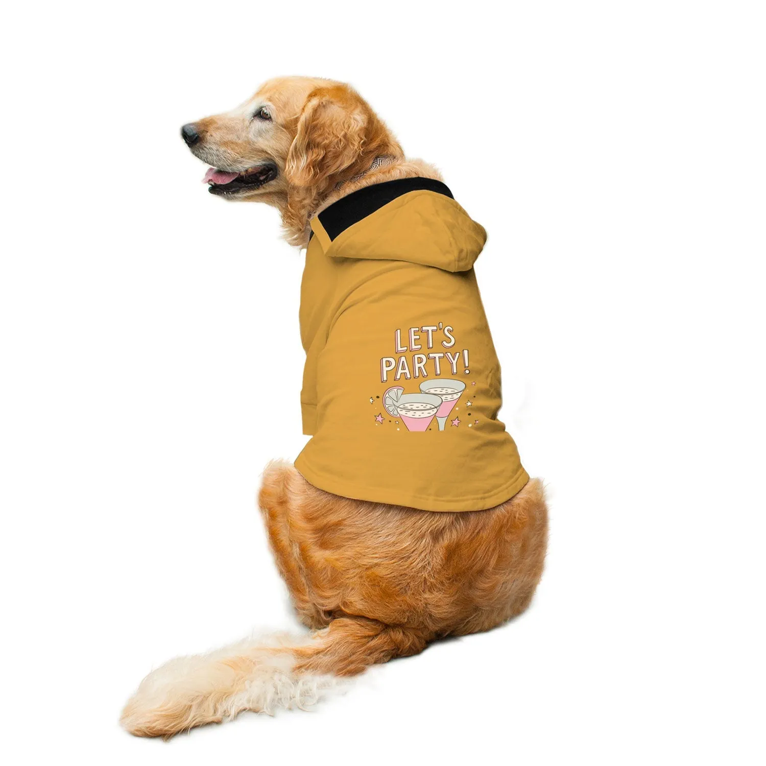 "Let's Party" Printed Dog Hoodie Jacket