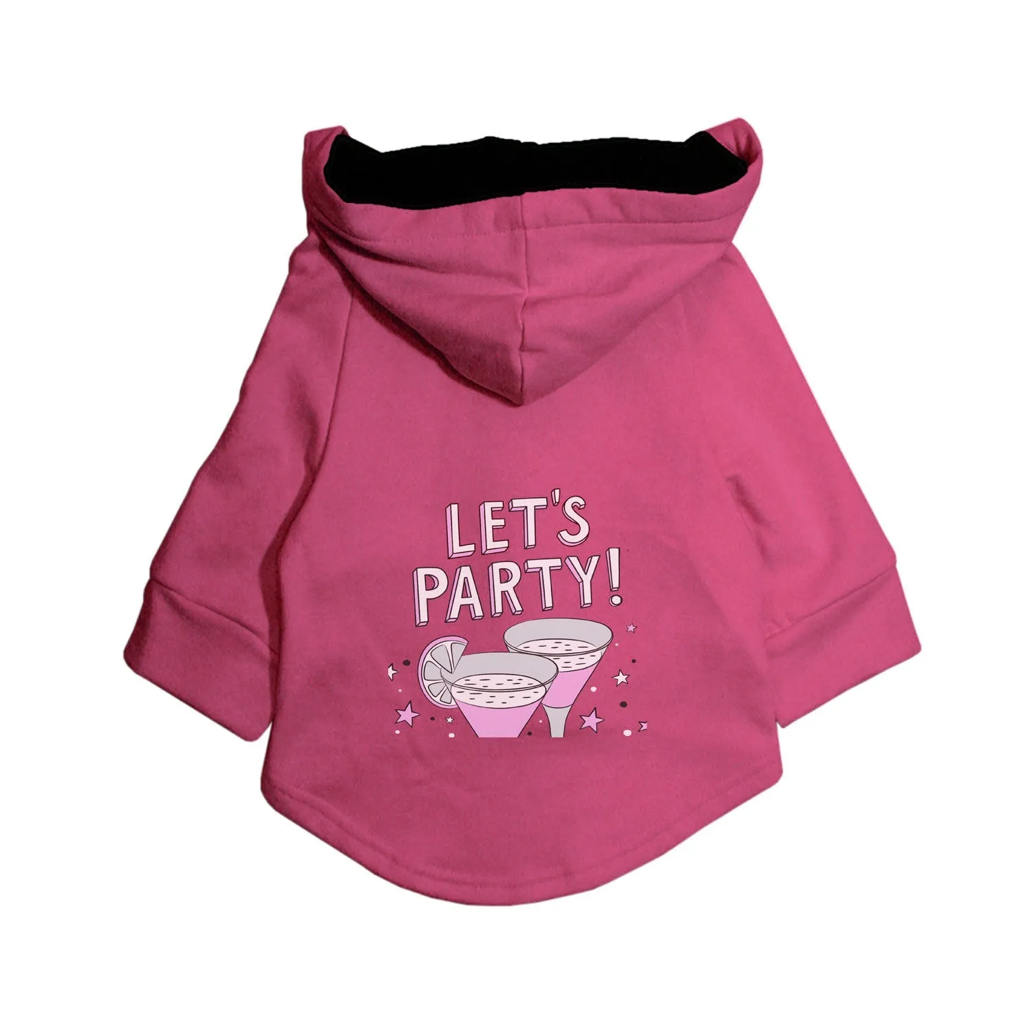 "Let's Party" Printed Dog Hoodie Jacket