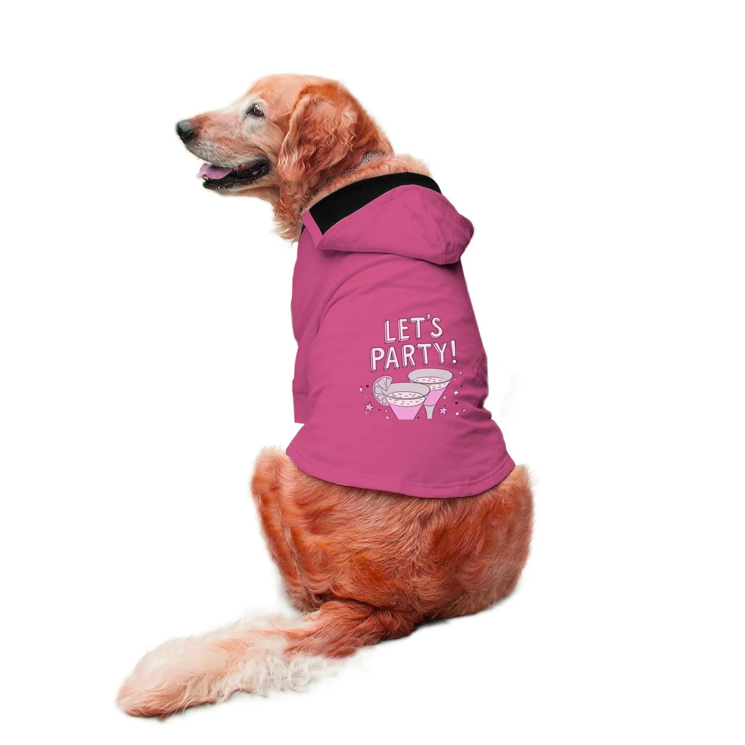 "Let's Party" Printed Dog Hoodie Jacket