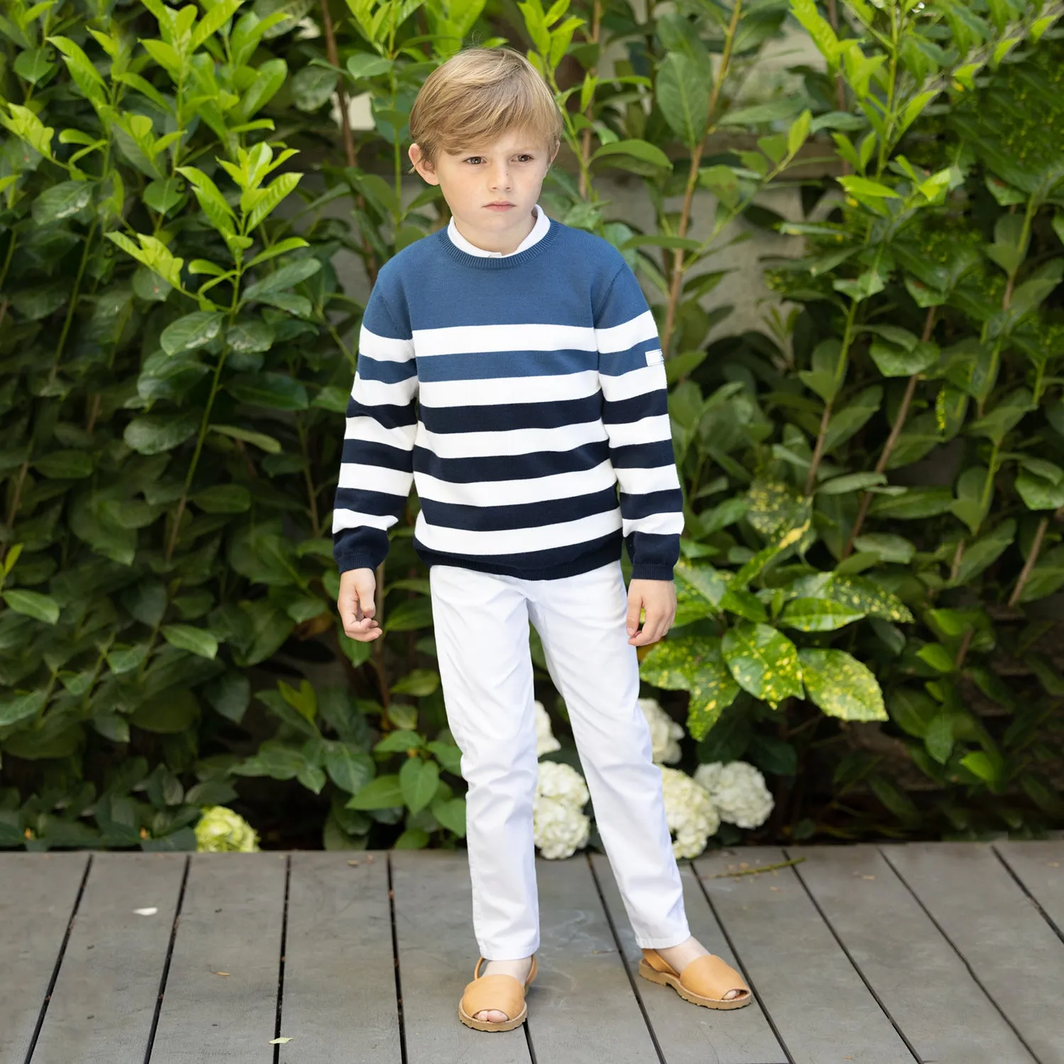 Seaside Striped Cotton Sweater