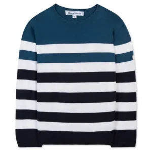 Seaside Striped Cotton Sweater