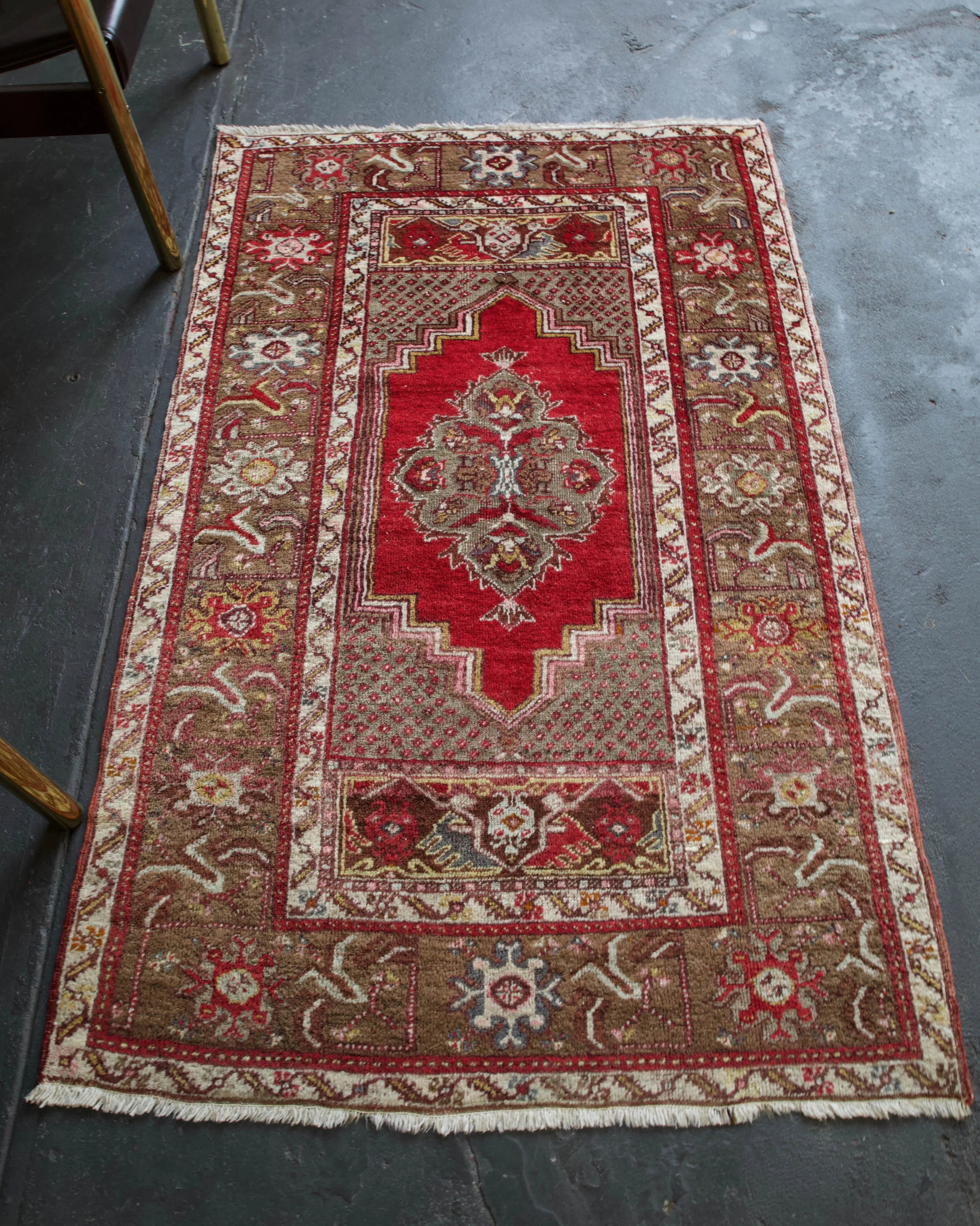 Semi-Antique Turkish Kirsehir Rug 3'7" x 5'7"