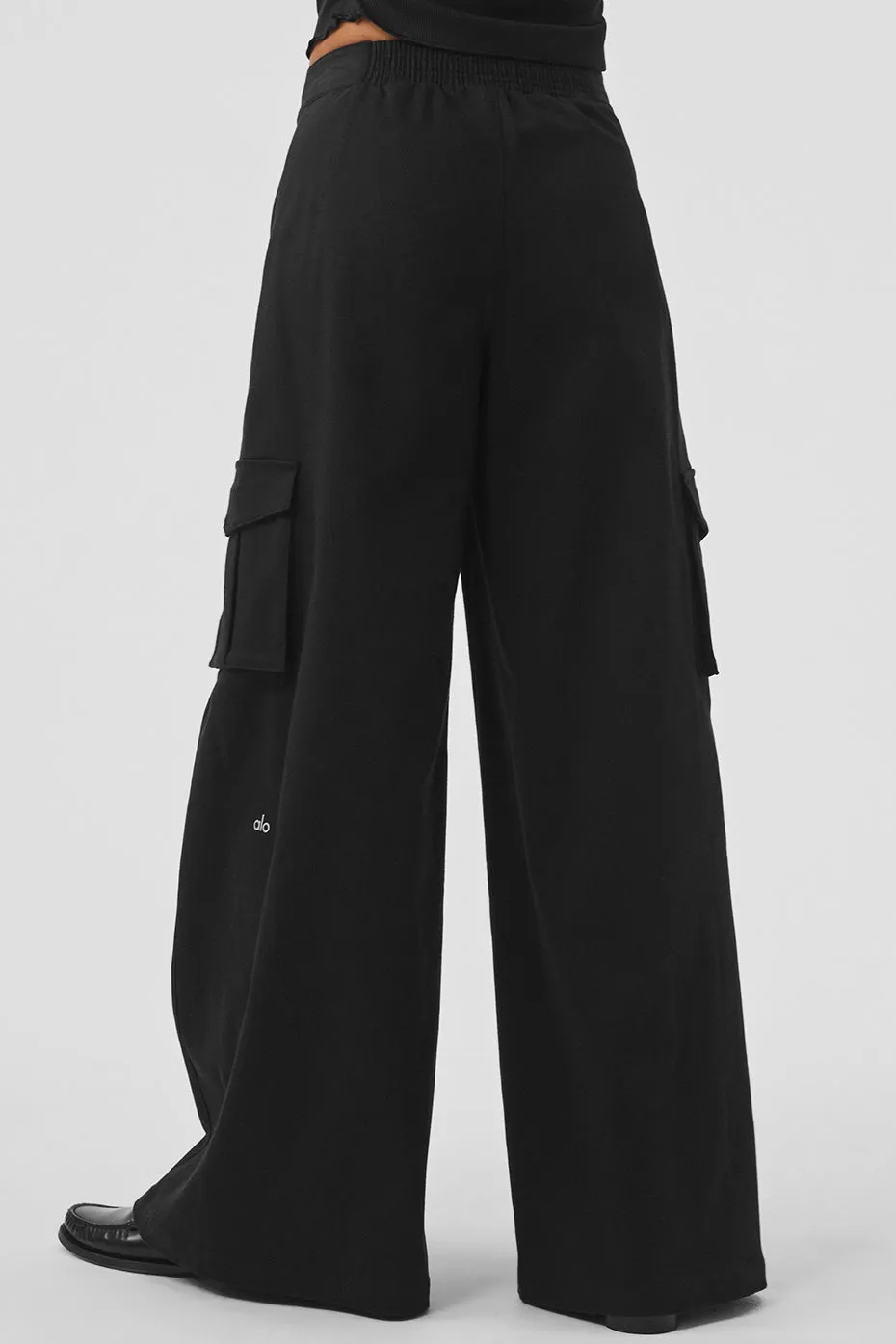 Show Off Cargo Wide Leg Trouser (Regular) - Black