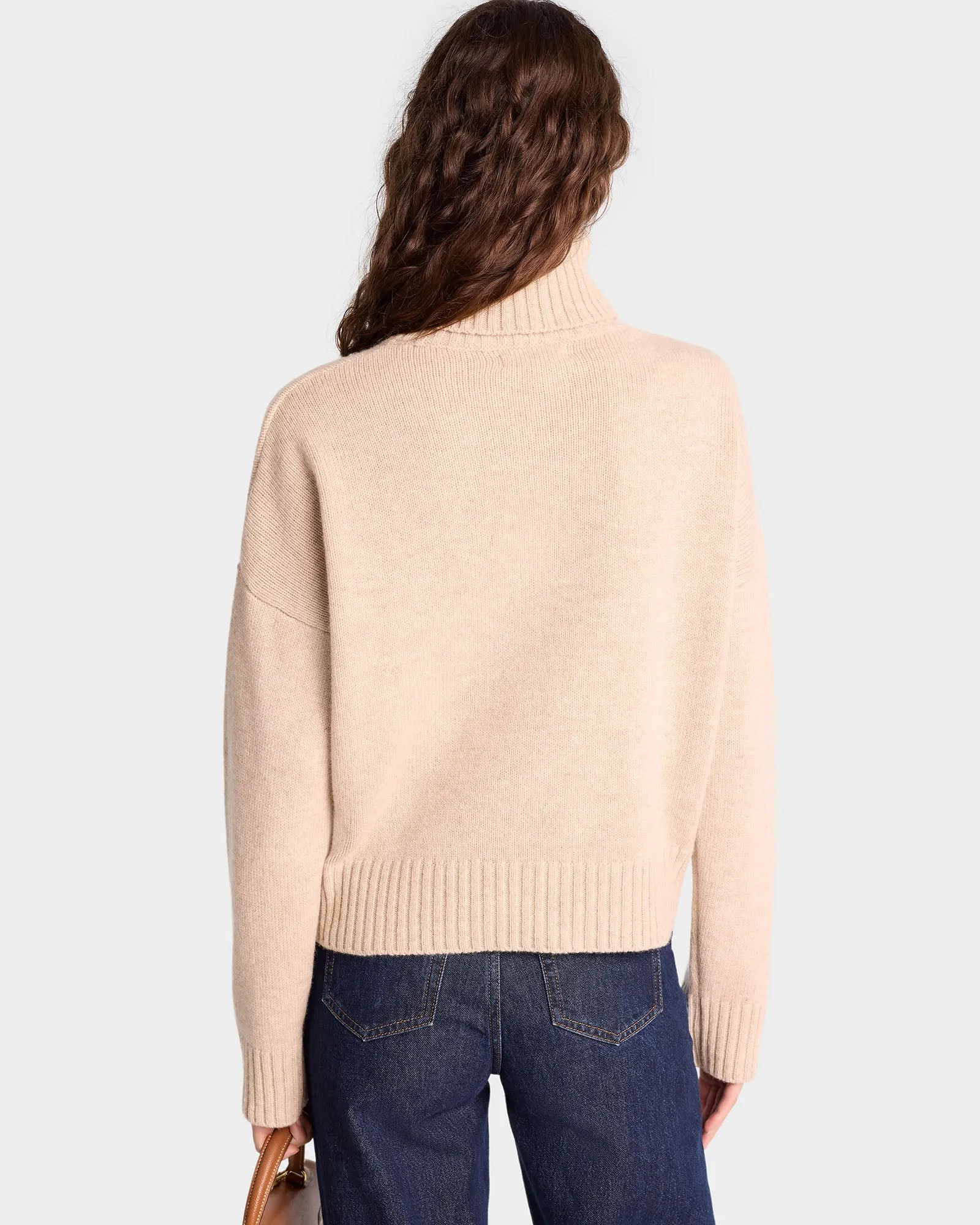 SRC Wool Turtleneck - Cream/White