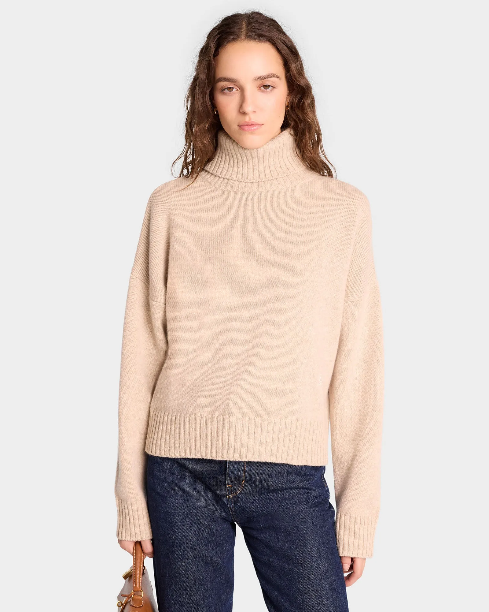 SRC Wool Turtleneck - Cream/White