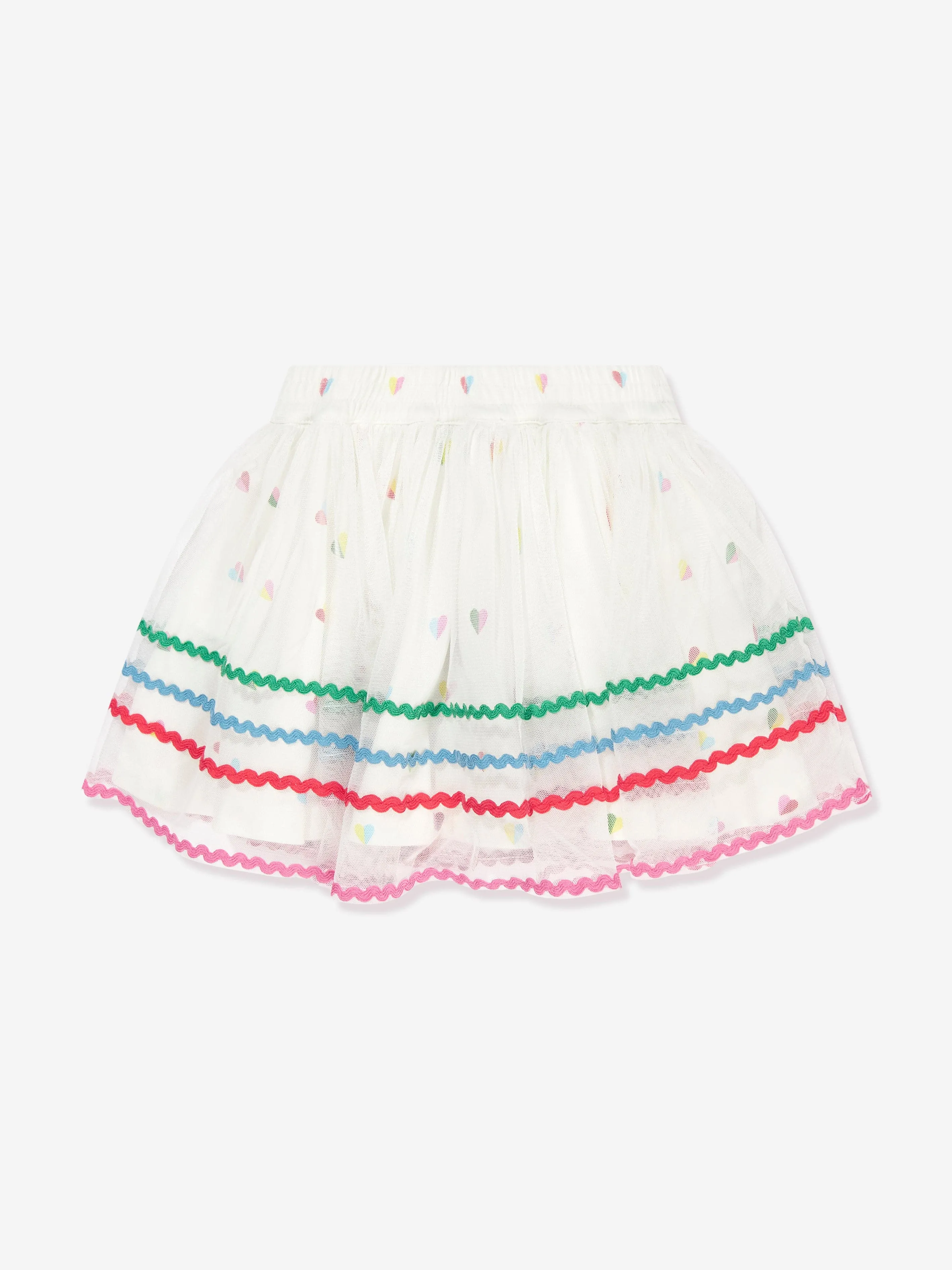 Stella McCartney Girls Ric Rac Ribbon Skirt in Ivory