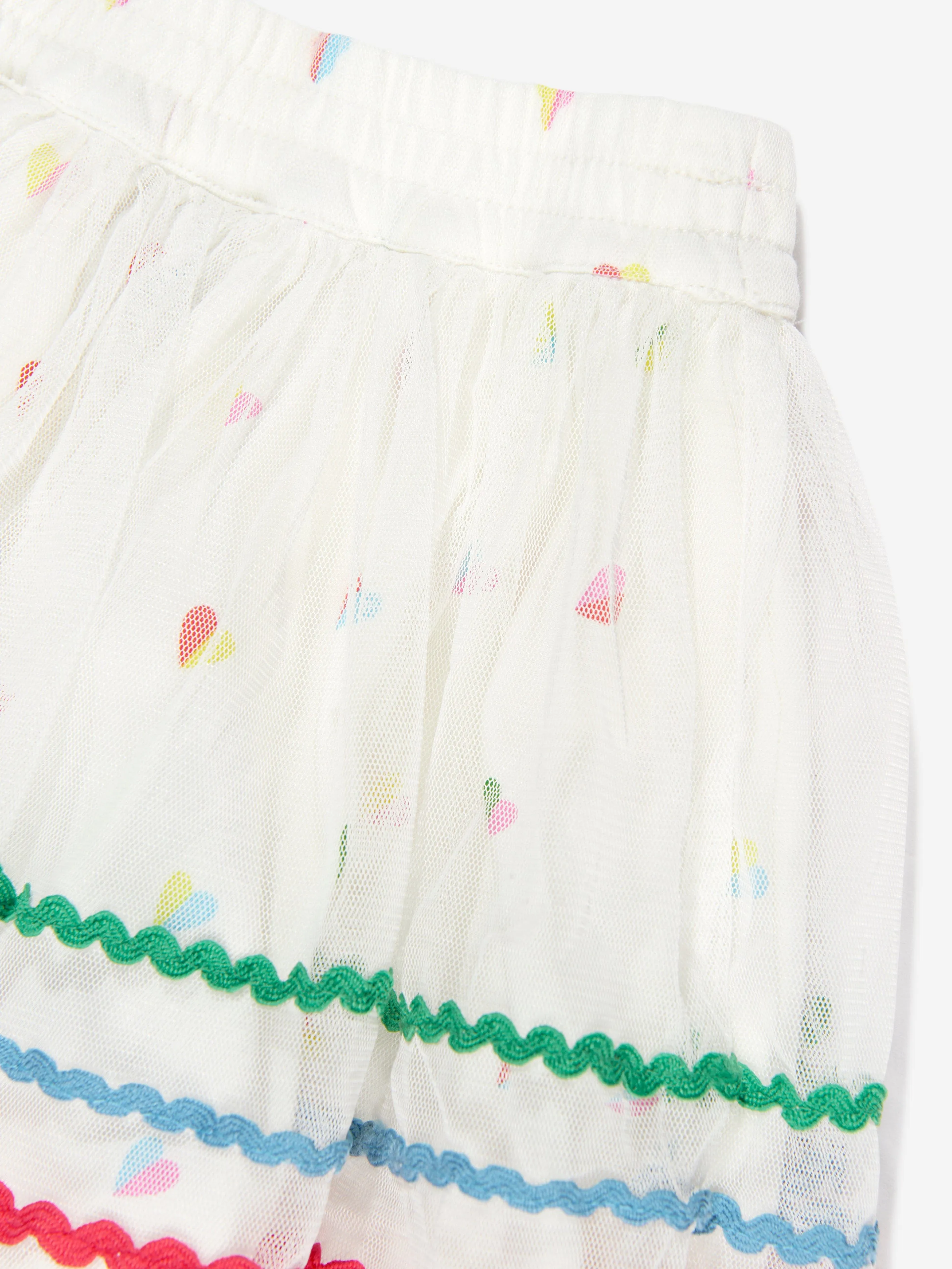 Stella McCartney Girls Ric Rac Ribbon Skirt in Ivory