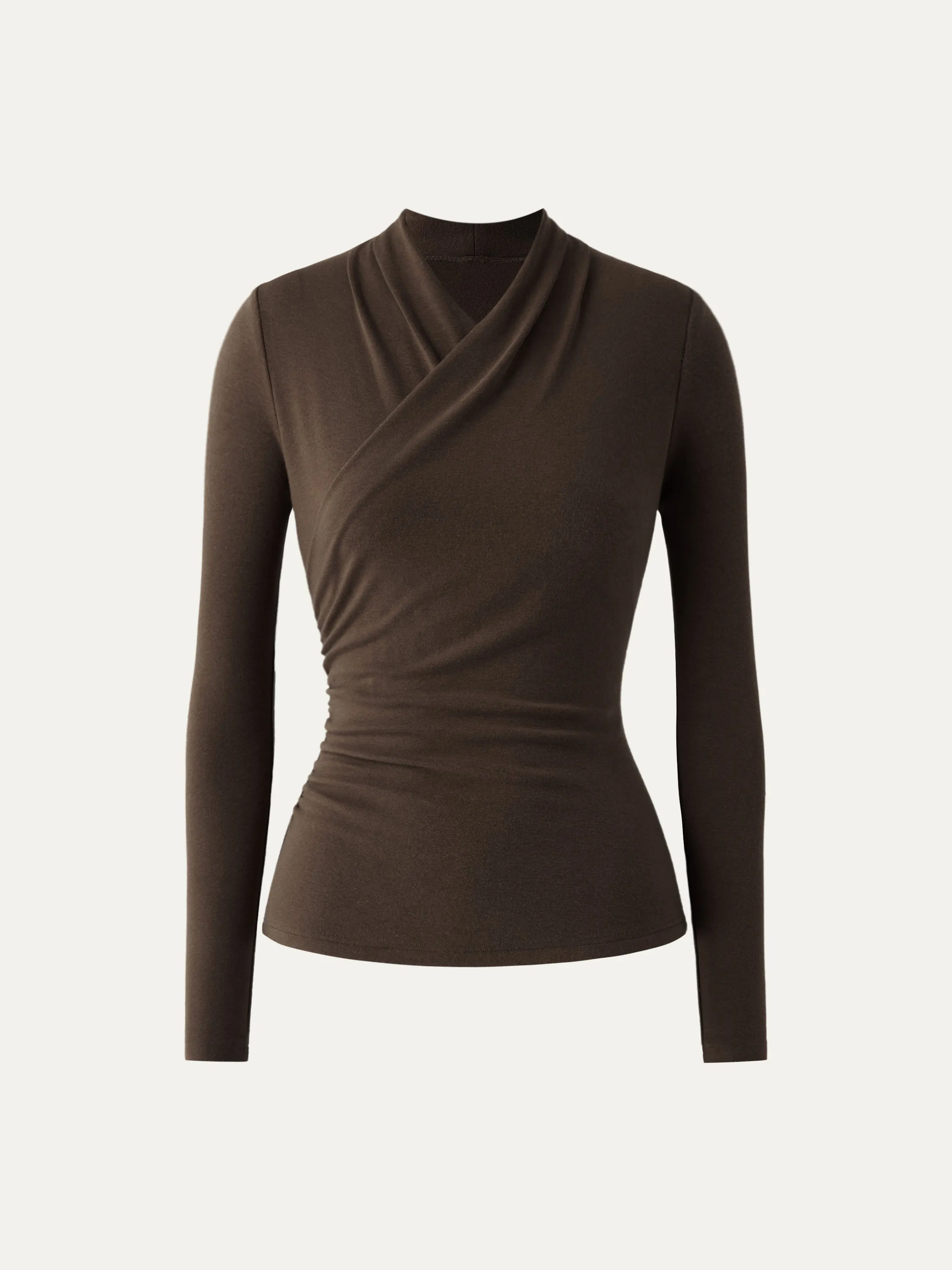 Surplice Long Sleeve Top