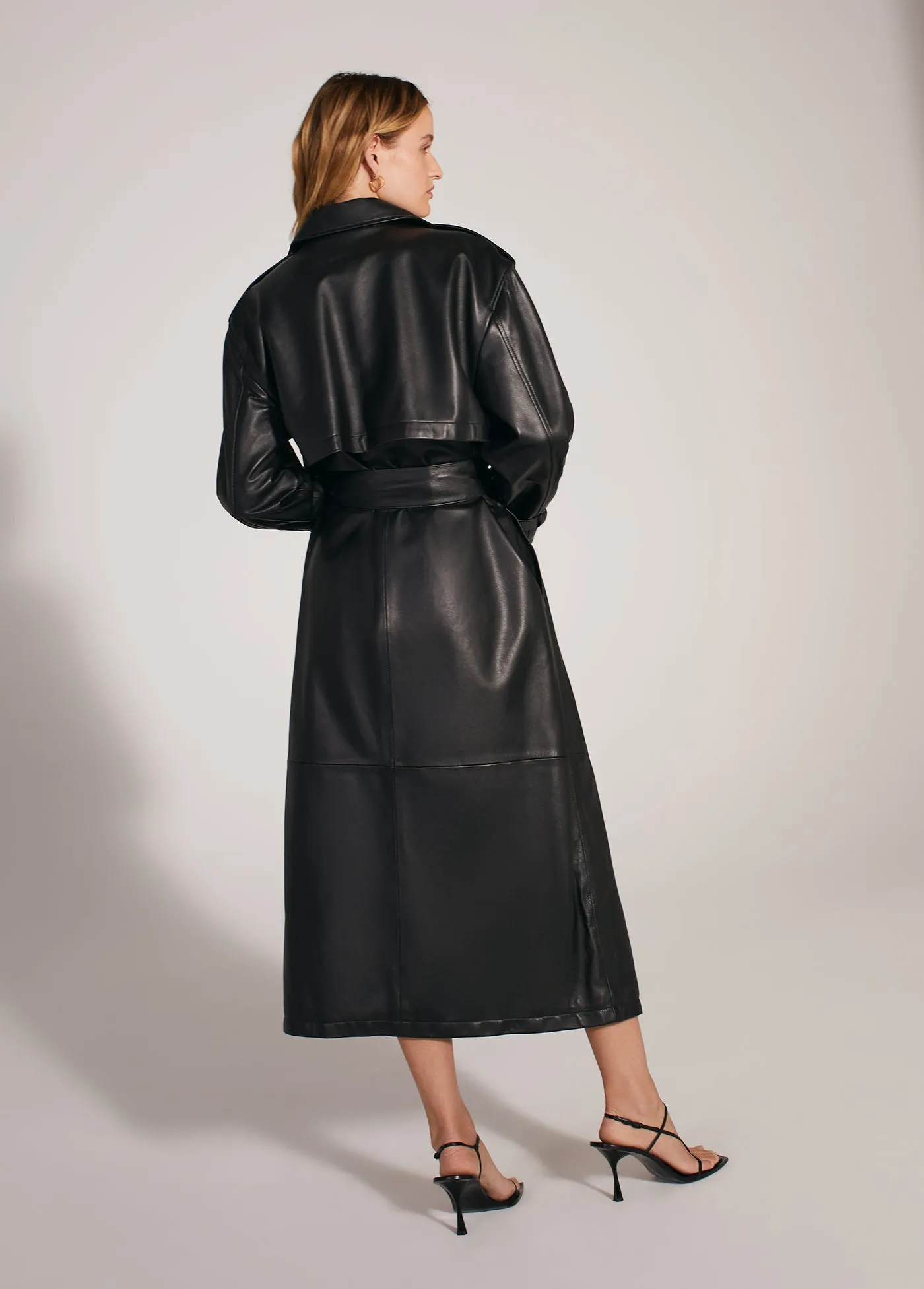 THE CHARLES LEATHER TRENCH