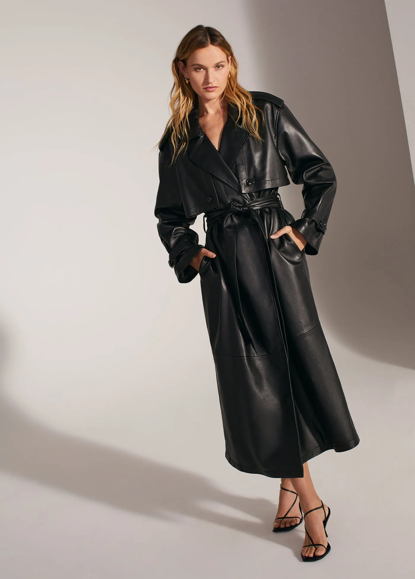 THE CHARLES LEATHER TRENCH