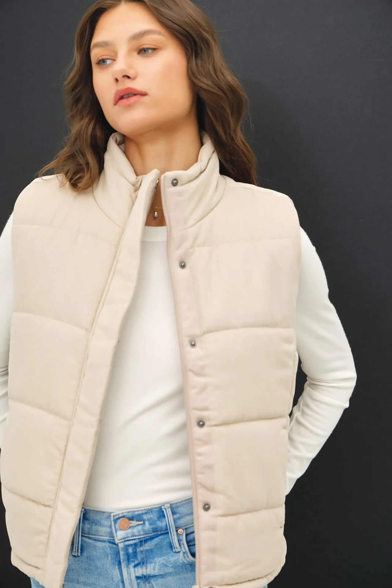 The Peyton Vest - Beige