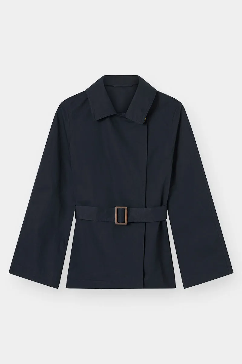 THE TAILORED TRENCH JACKET- NAVY