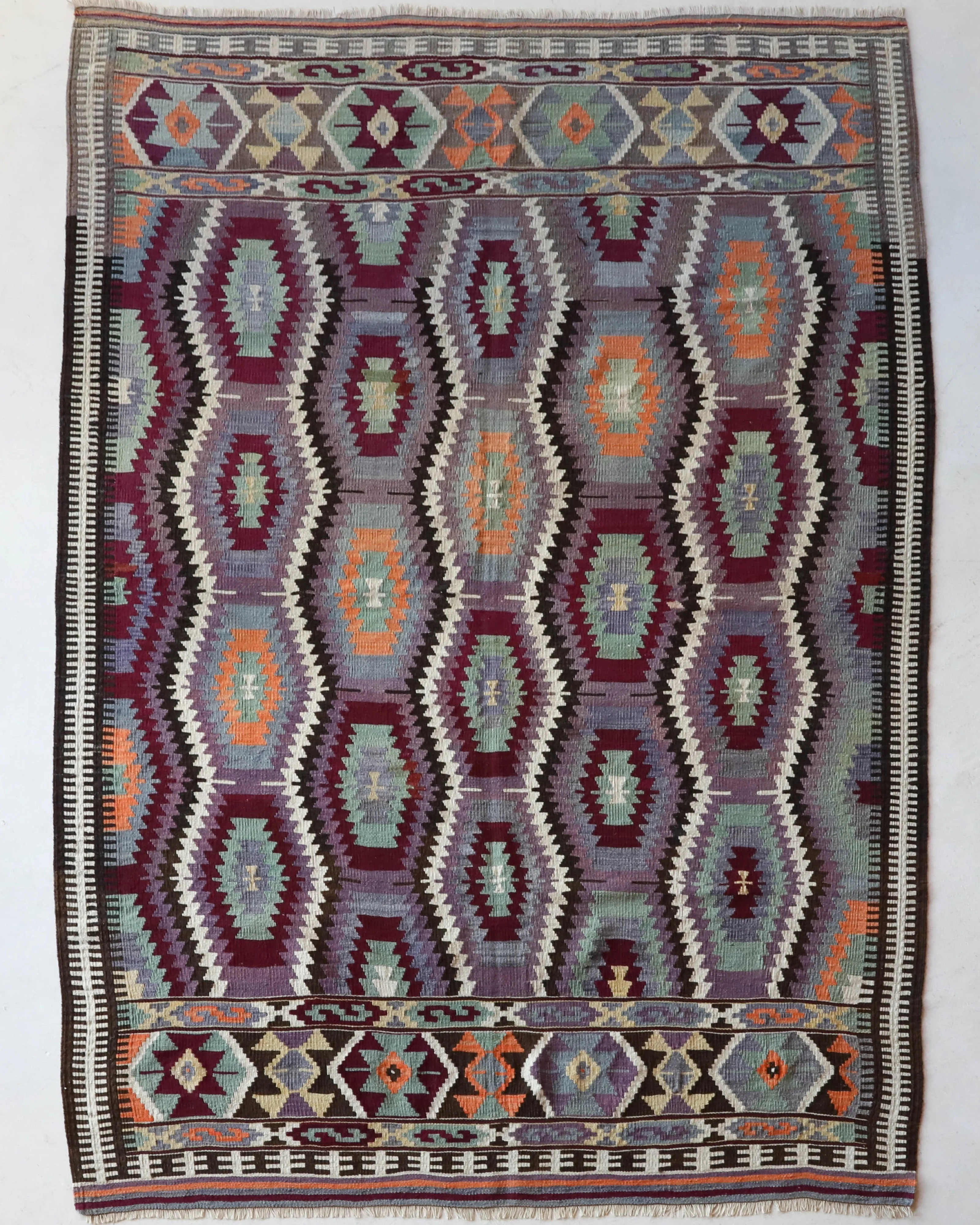 Vintage Antalya Barak Kilim Rug 5'10"x8'