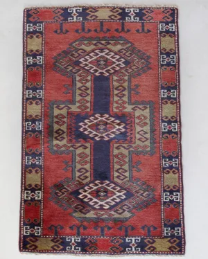 Vintage Turkmen Rug 3'4"x6'7"