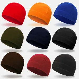 Warm Beanie Winter Cap Army Hat Soft Men Women Ski Cycling Skin-Friendly Anti-Static Hiking Thermal Fleece Running Windproof