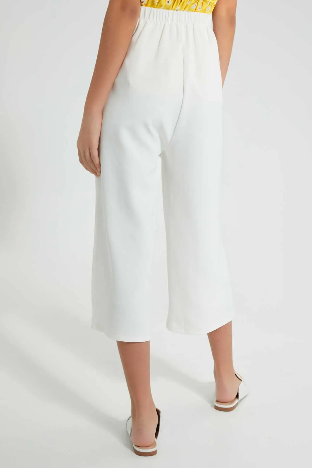 White High Waist Trouser