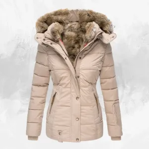 Winter Puffer Jacket with Faux Fur