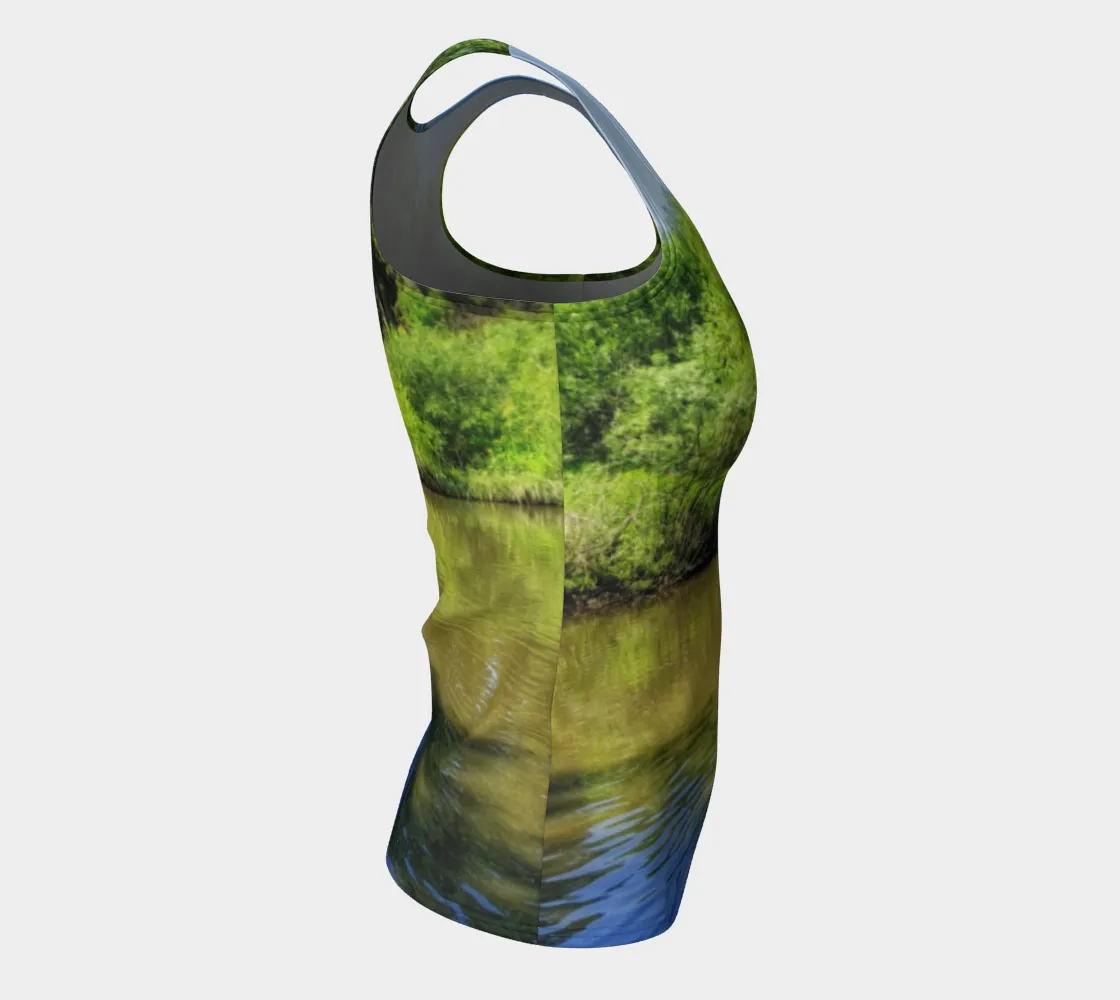 Women's All-Over Fitted Long Tank Top - Confederation Park Pond