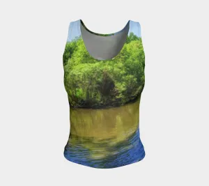 Women's All-Over Fitted Long Tank Top - Confederation Park Pond