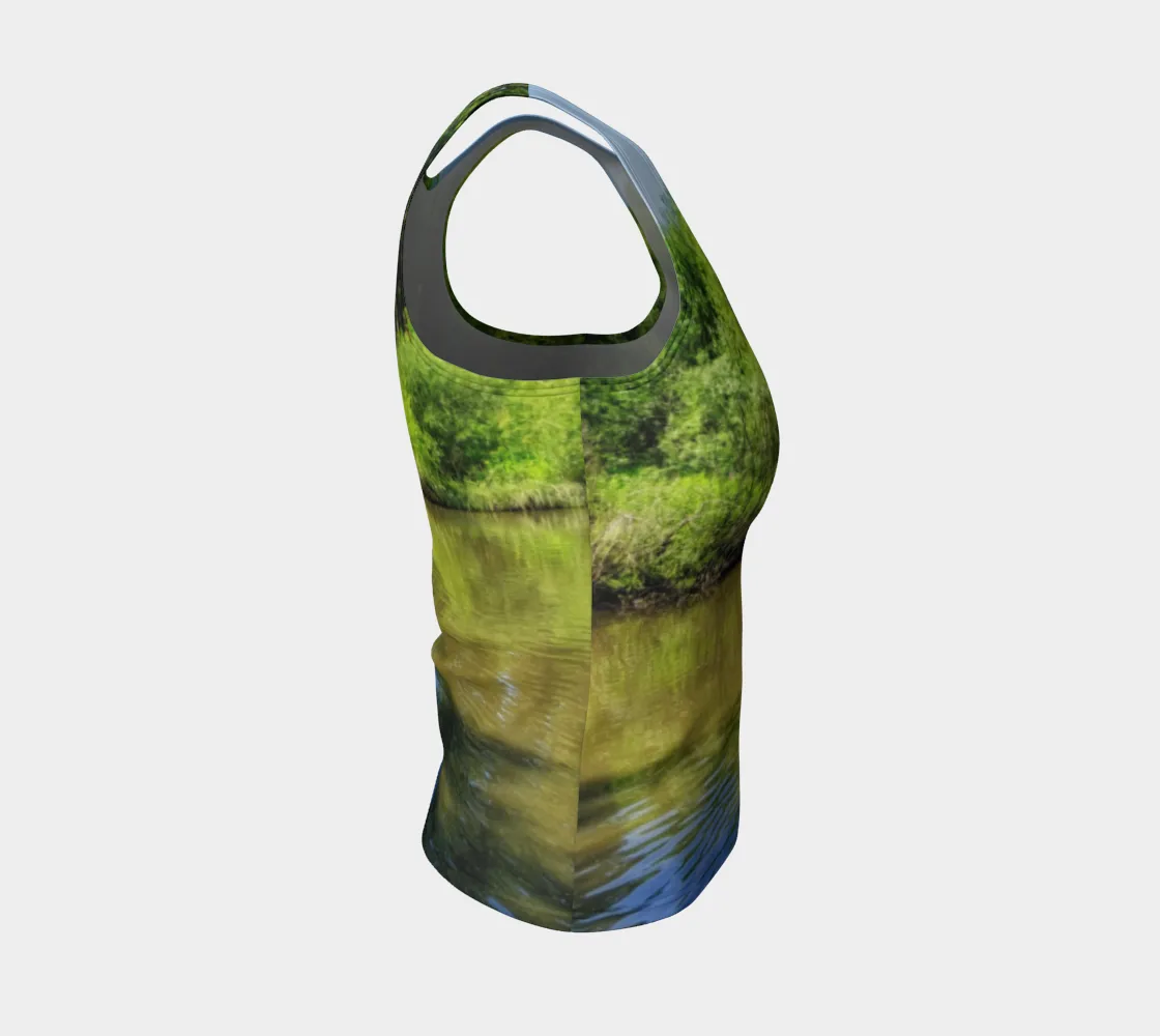 Women's All-Over Fitted Long Tank Top - Confederation Park Pond