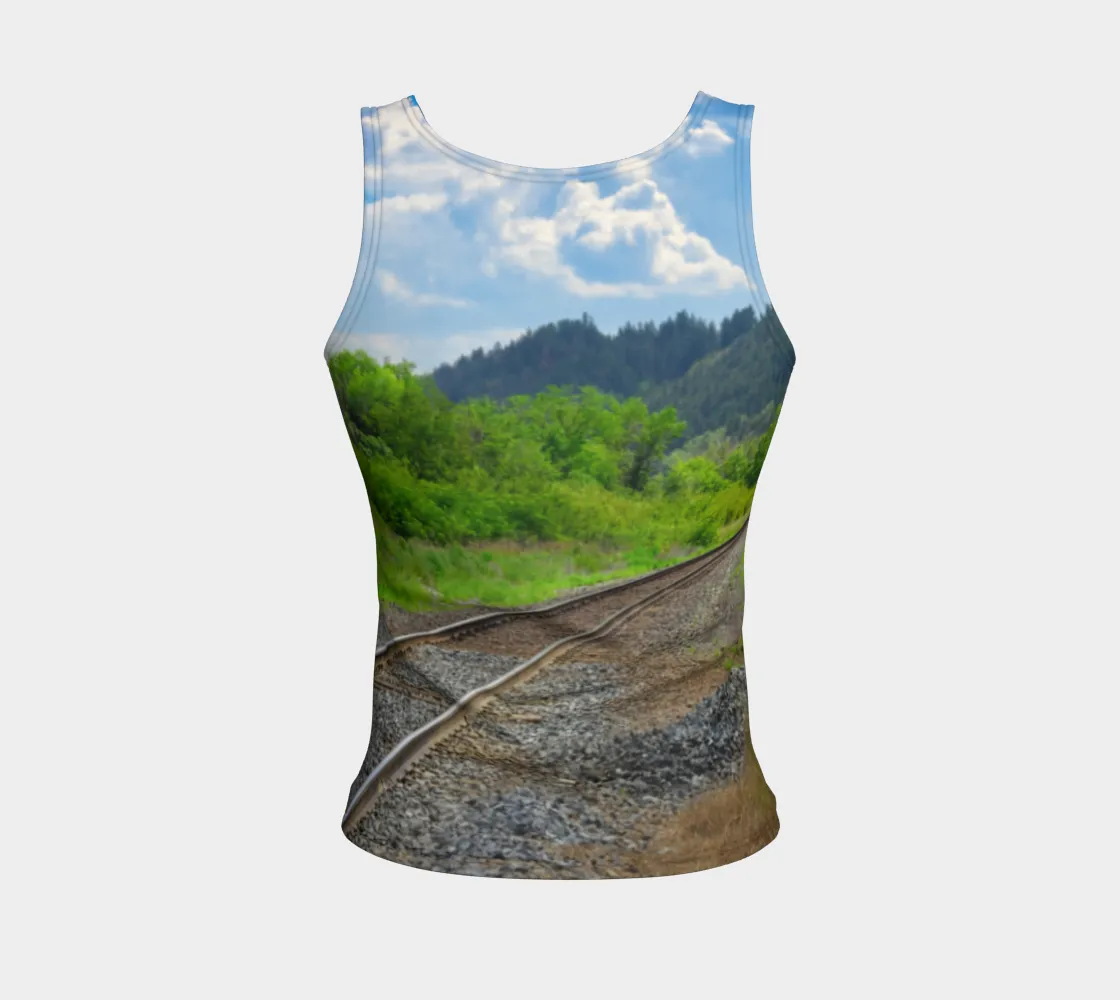 Women's All-Over Fitted Regular Tank Top - Edworthy Park CPKC Tracks