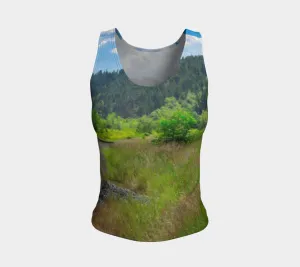 Women's All-Over Fitted Regular Tank Top - Edworthy Park CPKC Tracks