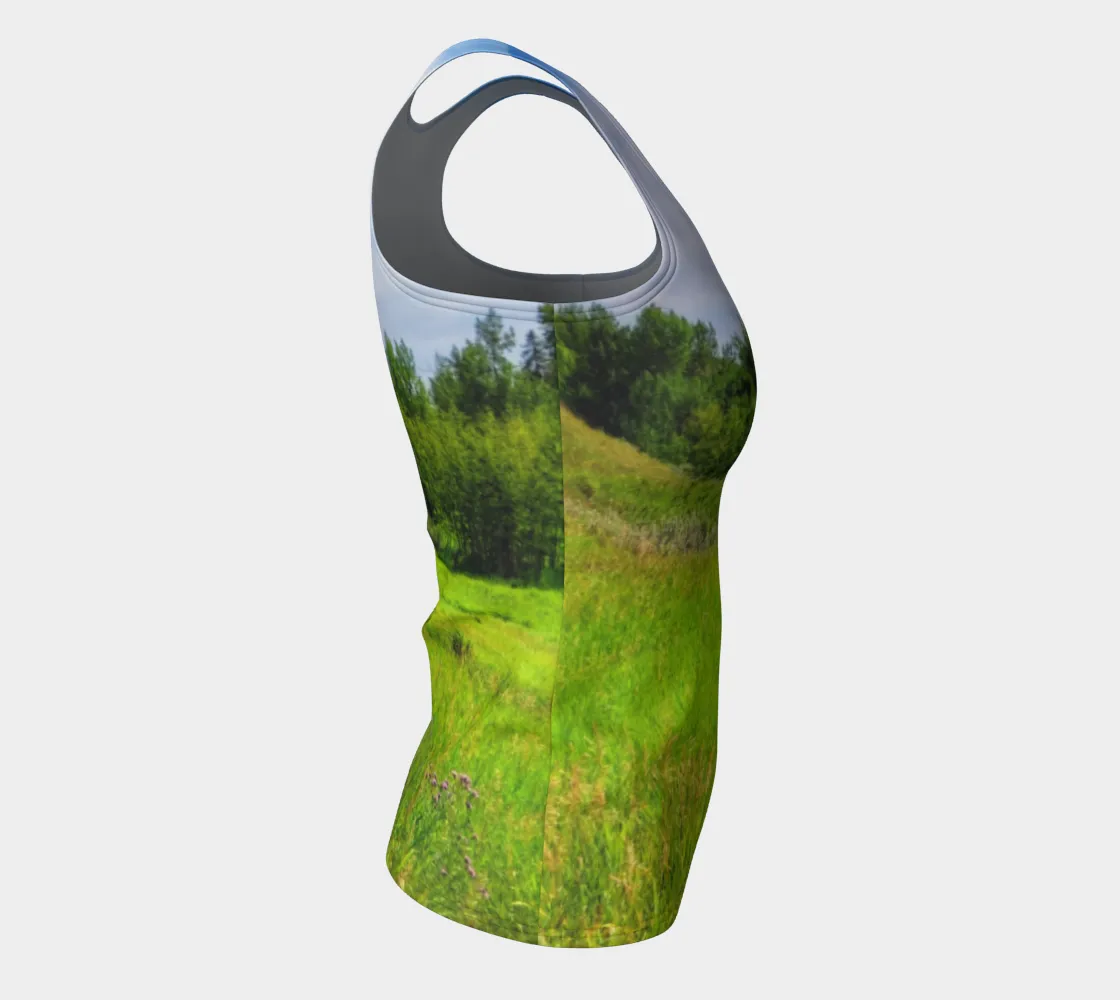 Women's All-Over Fitted Regular Tank Top - Fish Creek Park Votier's Flats Meadow