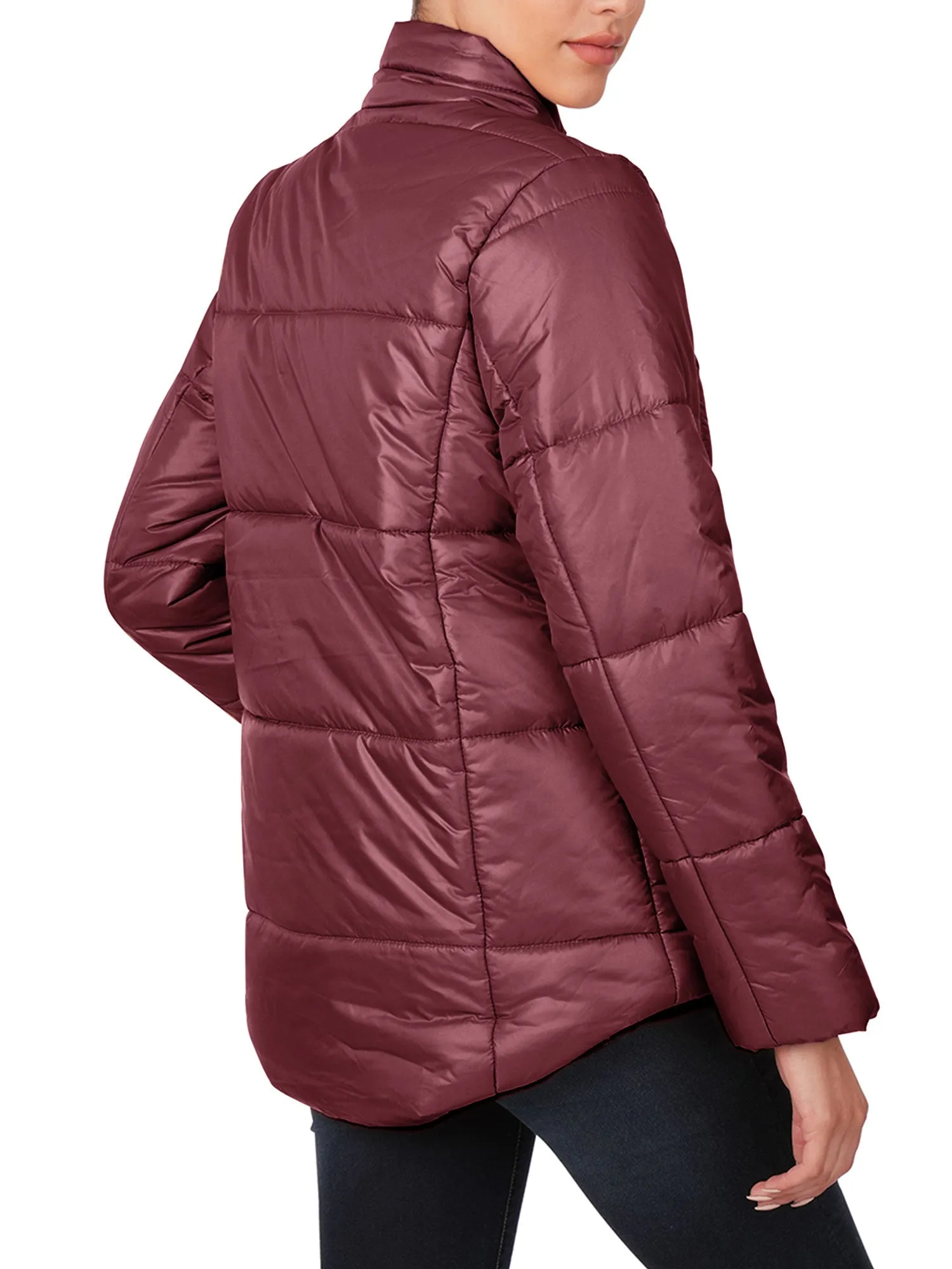 Womens Casual Puffer Jacket with Pockets