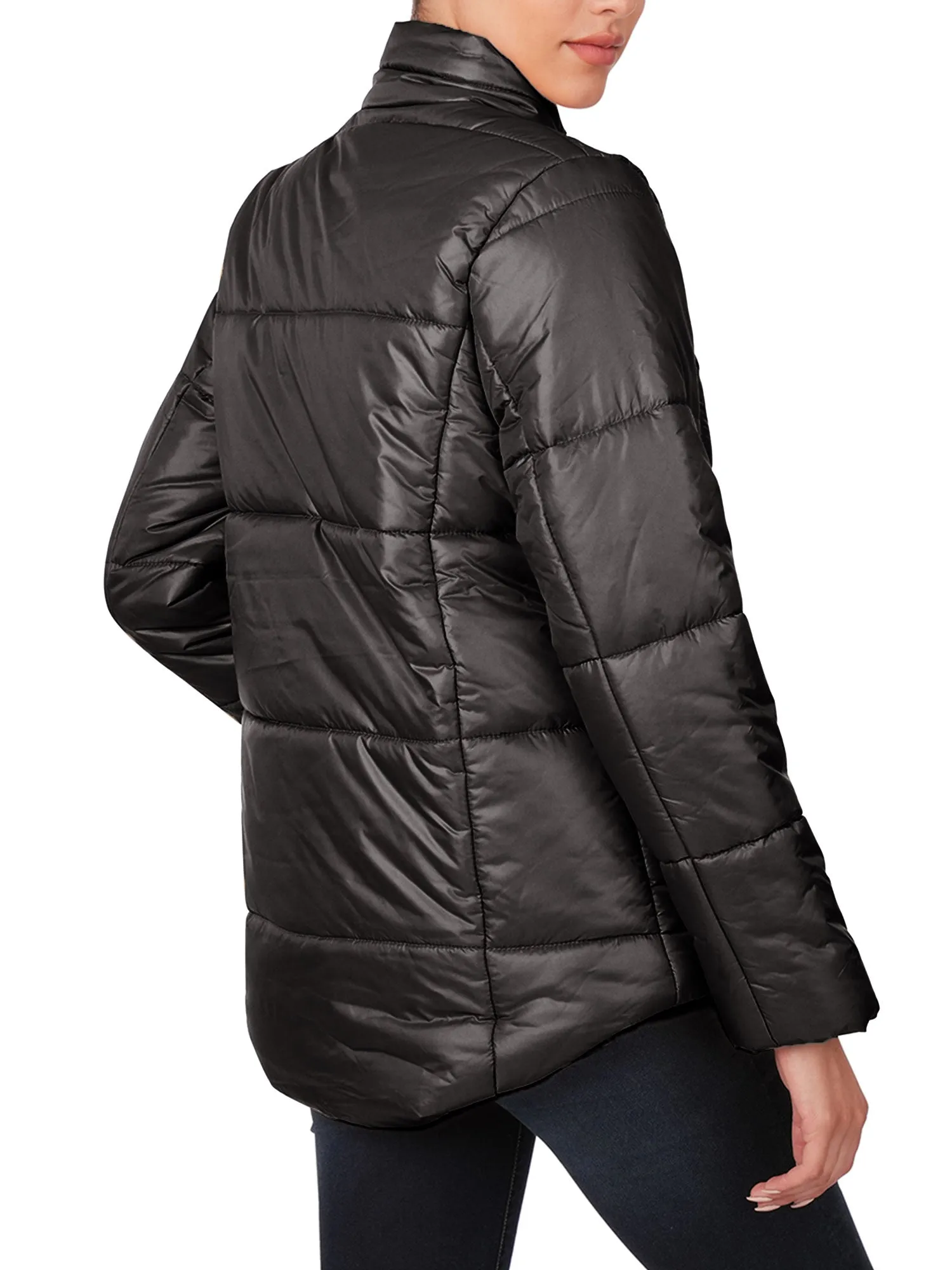 Womens Casual Puffer Jacket with Pockets