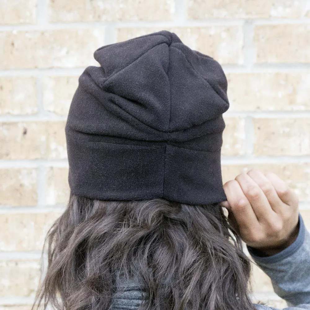 Women's Lined Recycled Fleece Beanie with Ruched Back