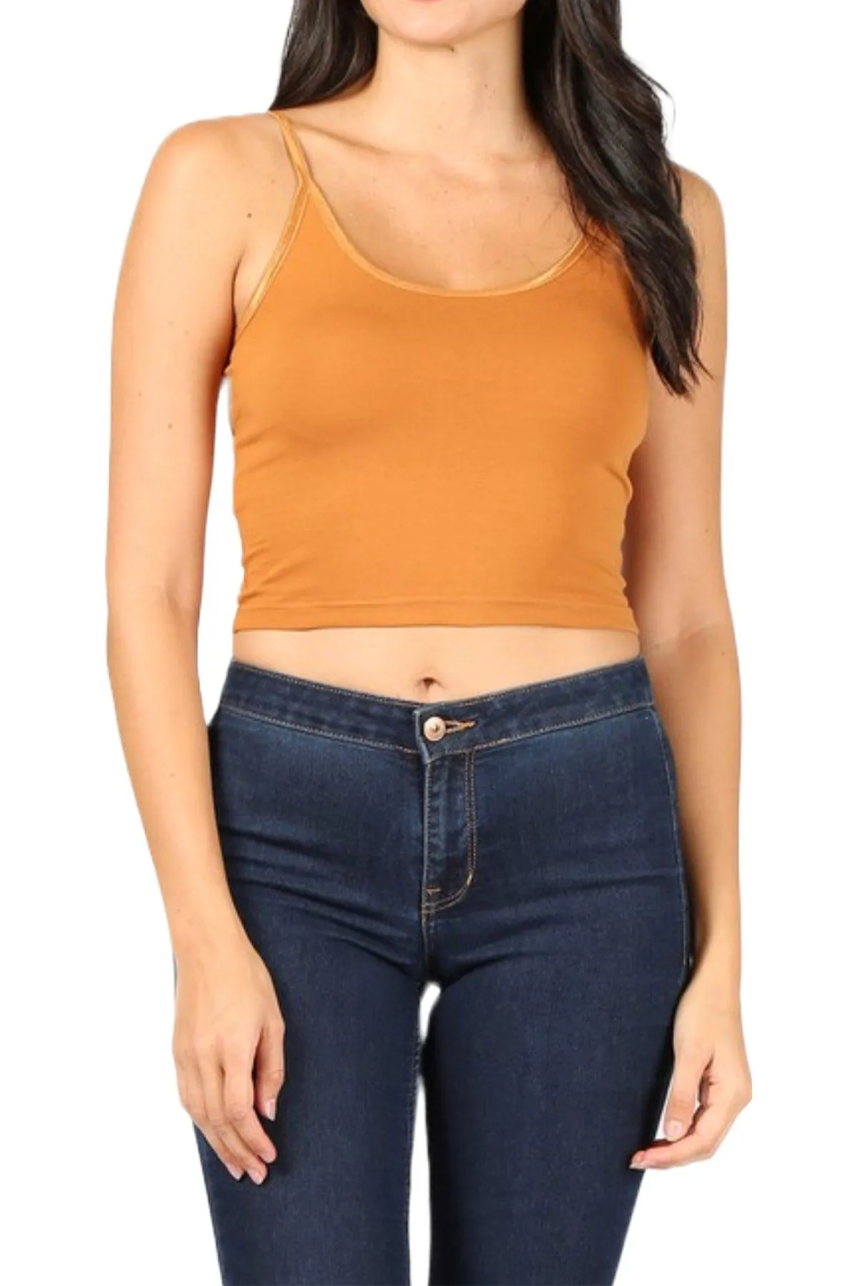 Women's Spaghetti Strap Cami Tank Crop Top