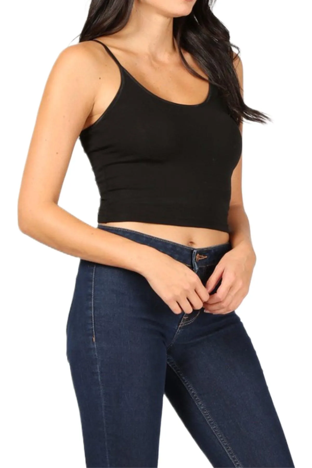 Women's Spaghetti Strap Cami Tank Crop Top