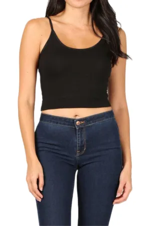 Women's Spaghetti Strap Cami Tank Crop Top