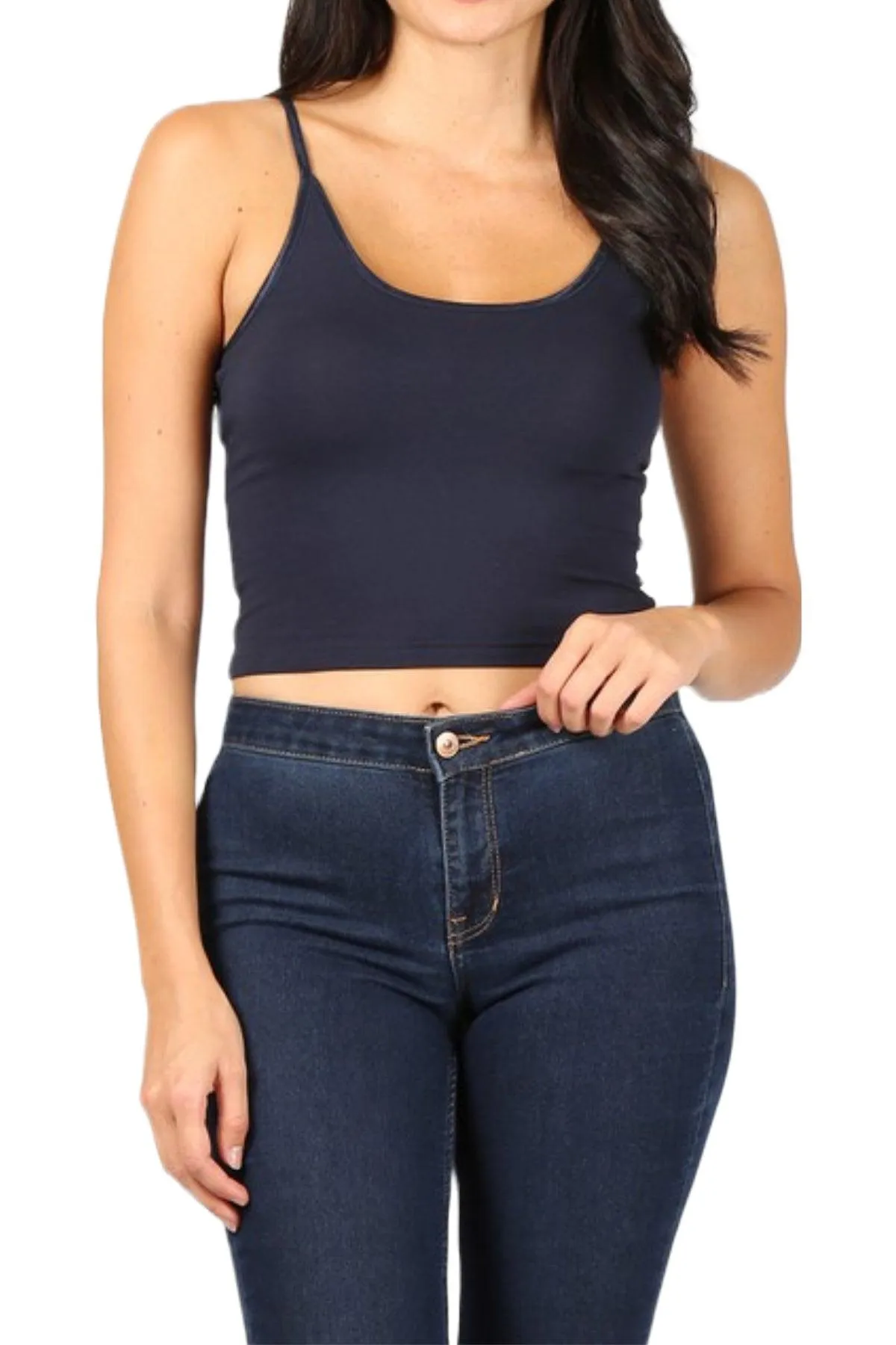 Women's Spaghetti Strap Cami Tank Crop Top