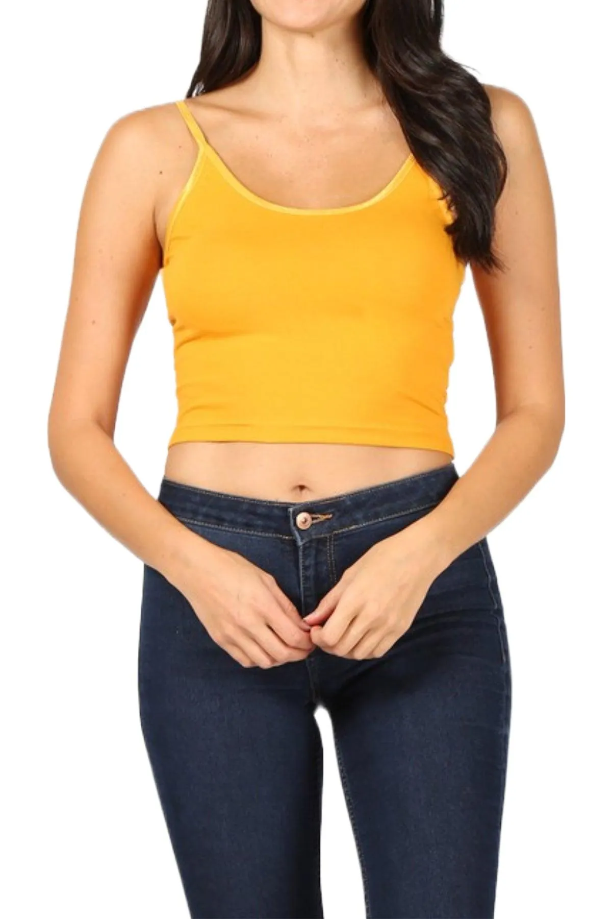 Women's Spaghetti Strap Cami Tank Crop Top