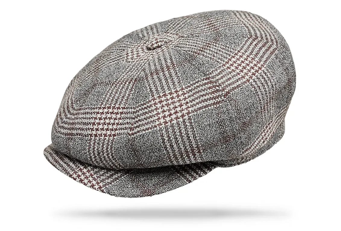 Wool Gatsby - Warm Houndstooth plaid