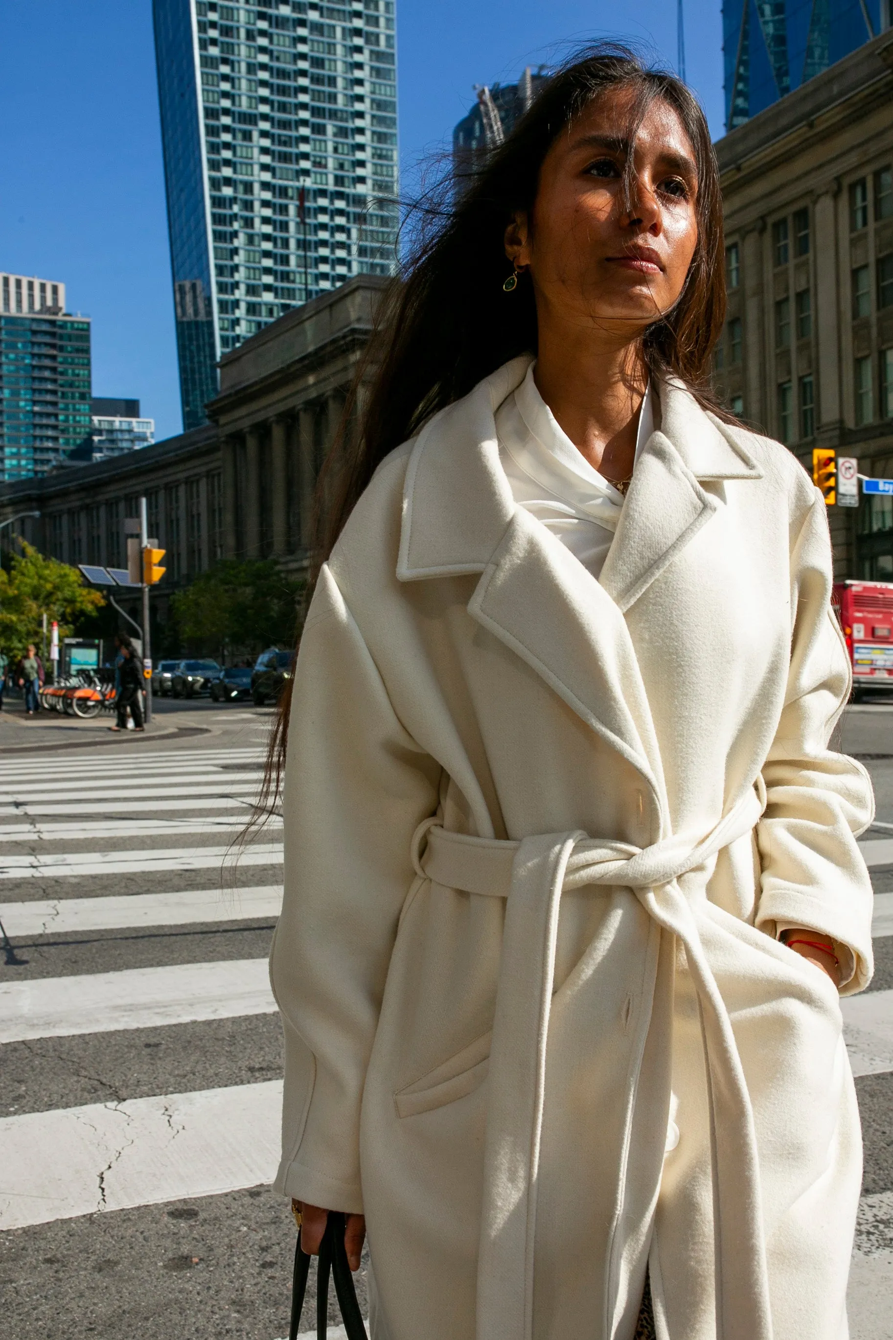 Wool trench coat