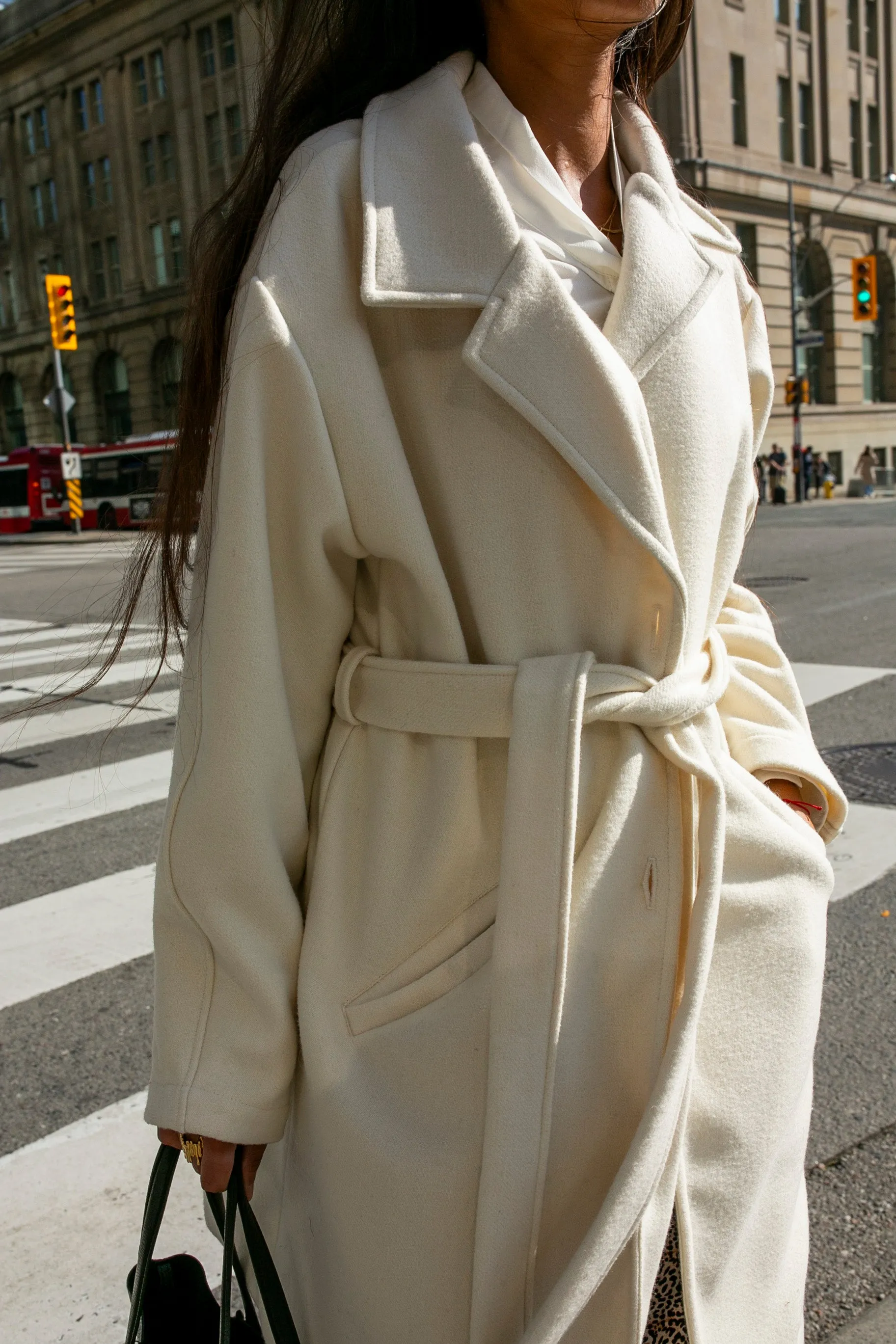 Wool trench coat