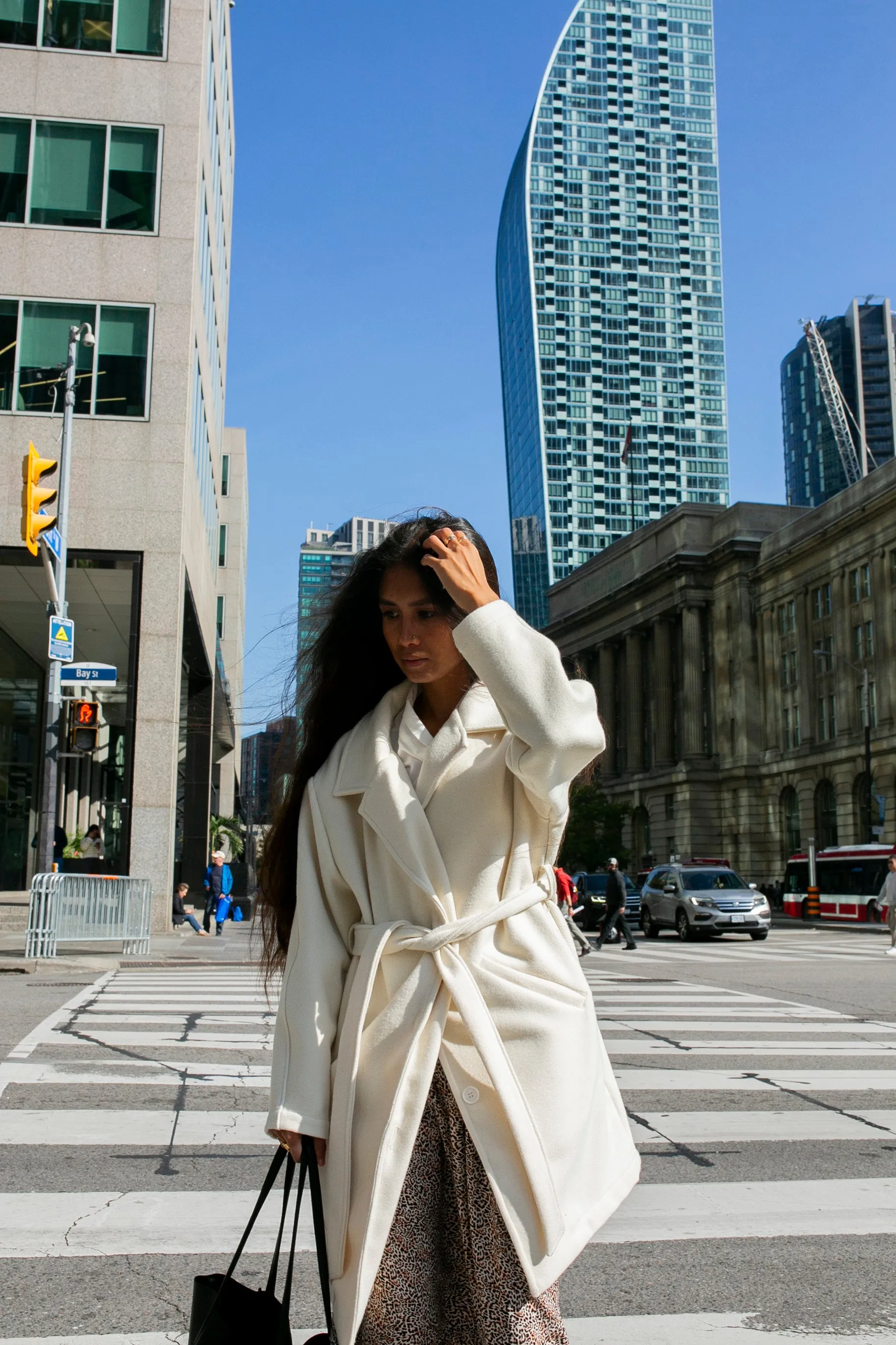 Wool trench coat